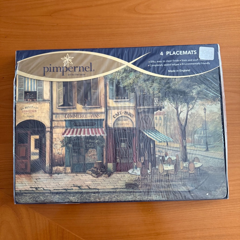 Pimpernel‎ Parisian Scenes Placemats Set of 4 Cork Backed Sealed England